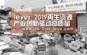 leyu:2019再生资源产业创新驱动高质量发展峰会召开(图3) 乐鱼